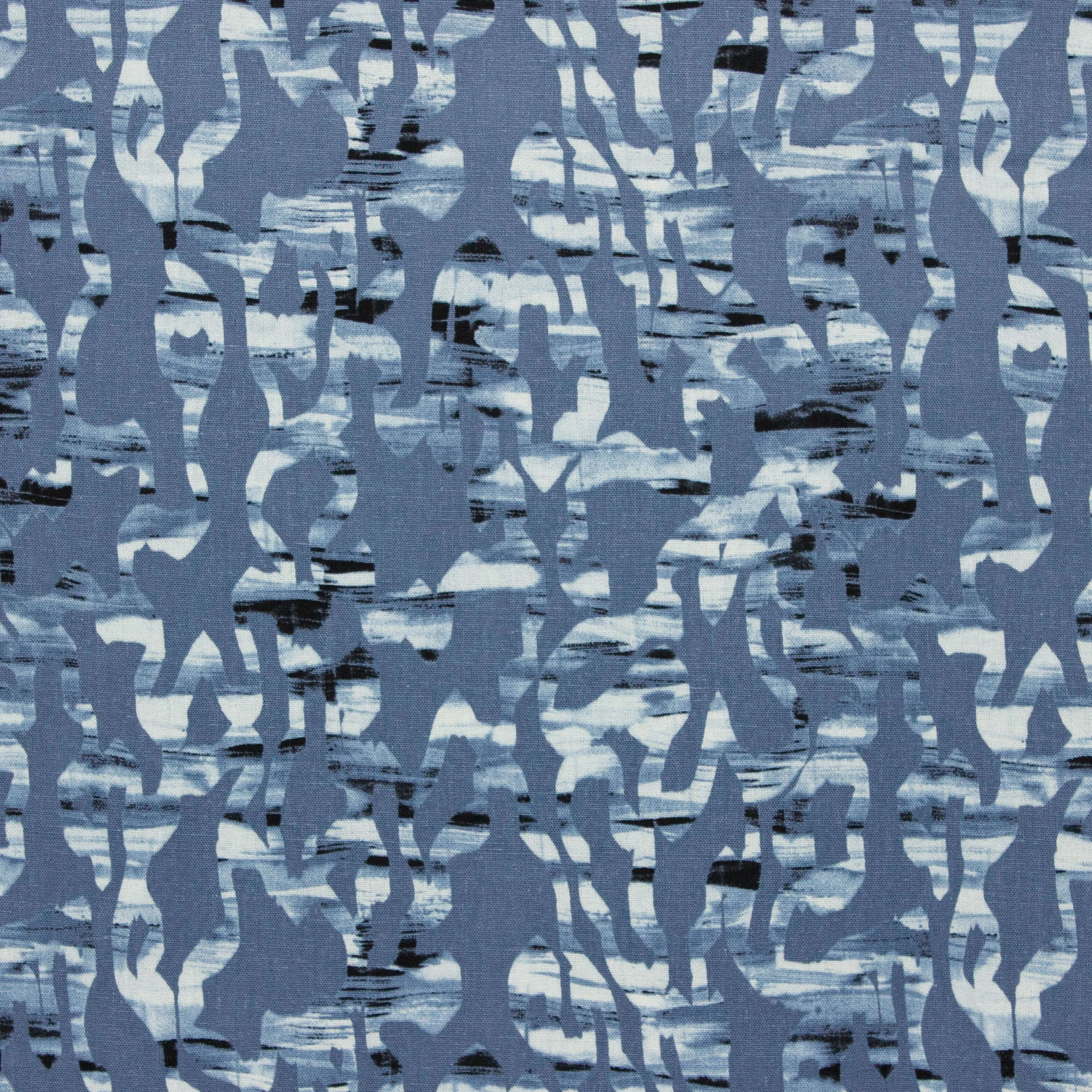 Linnen viscose jeansblauw